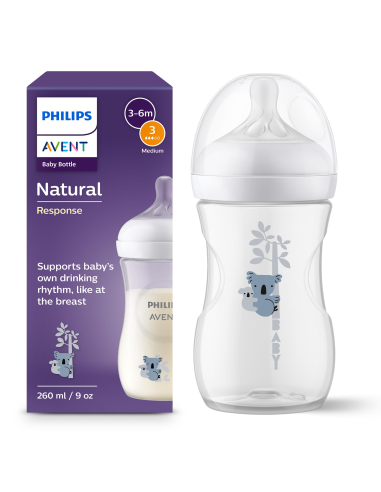 Biberón Avent Natural Response Koala 260 ml SCY903/67