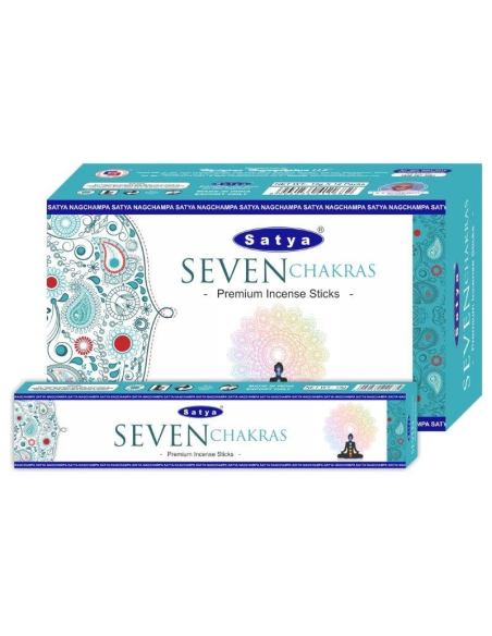 Incienso Seven Chakras Sticks Caja 12/U 12 x 15g  de Satya Inciensos