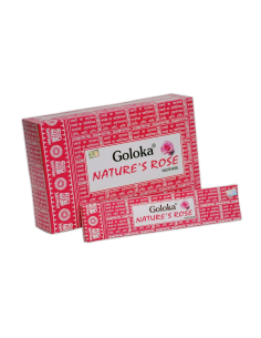 Incienso Goloka Natures Rose 15g  Aroma Natural y Puro