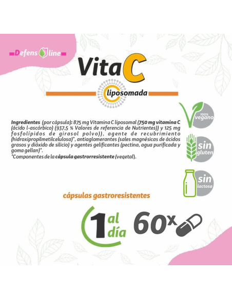 Vitamina C liposomadas, 60 Cápsulas de Pinisan