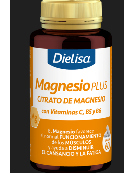 Magnesio Plus Citrato con Vitaminas C, B5 y B6  Dielisa