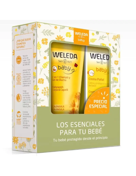 Set Bebé Caléndula Weleda: Crema Pañal + Champú Gel