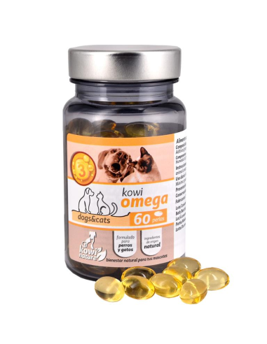 Kowi Omega 60 perlas  Suplemento natural para mascotas saludables