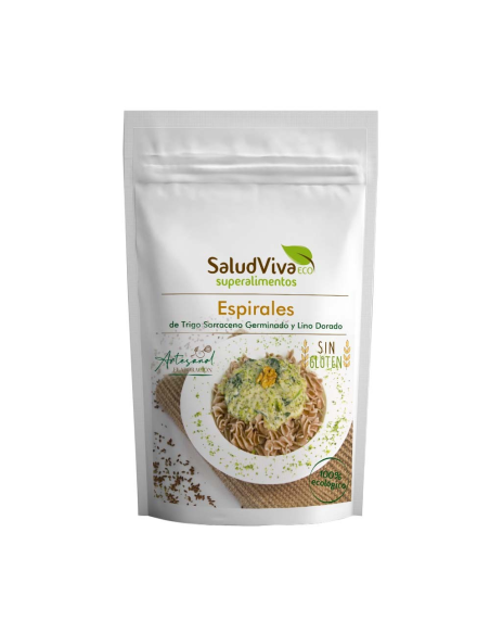 Espirales Trigo Sarraceno Germinado Y Lino Dorado 250 Gr. de Salud Viva