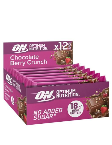 On Chocolate Berry Crunch Bar 12X55G de Optimum Nutrition