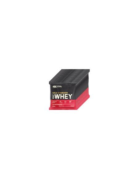 On 100% Whey Gold Stand 24X30G Delicious Fresa de Optimum Nutrition
