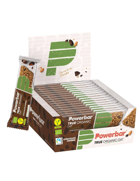 True Organic Oat Chocolate Chunks 16Barritas de Power Bar