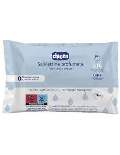 Toallitas Perfumadas Chicco 16 Ud  Suavidad y Frescura