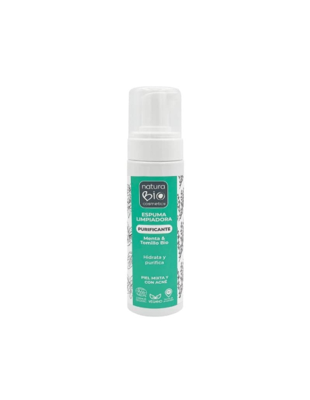Espuma Limpiadora Menta 200 ml | Naturabio Cosmetics eficaz