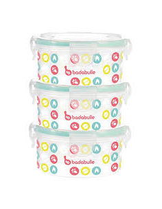 Babymoov Kit 3 Contenedores Alimentos 330 ml - Práctico y Seguro