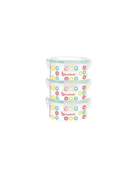 Babymoov Kit 3 Contenedores Alimentos 330 ml - Práctico y Seguro
