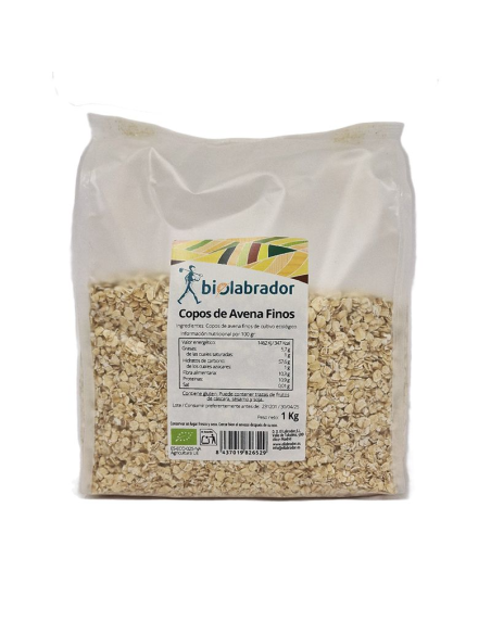Copos De Avena Finos 1Kg de Biolabrador