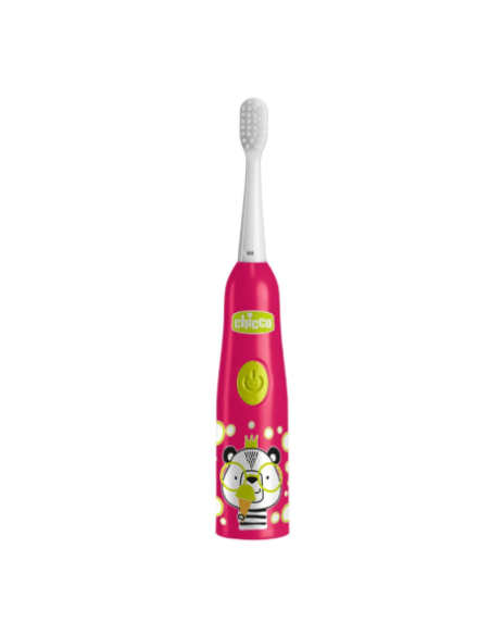 Cepillo Dental Eléctrico Rosa Panda Chicco 36M+ Seguro