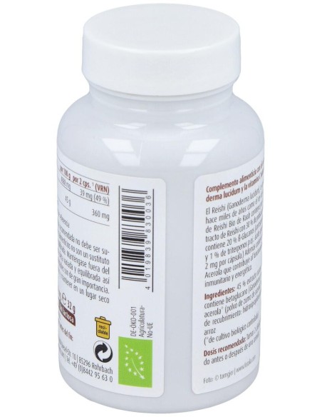 Reishi 80 Cápsulas  Bio Sg Vegan Raab Vitalfood