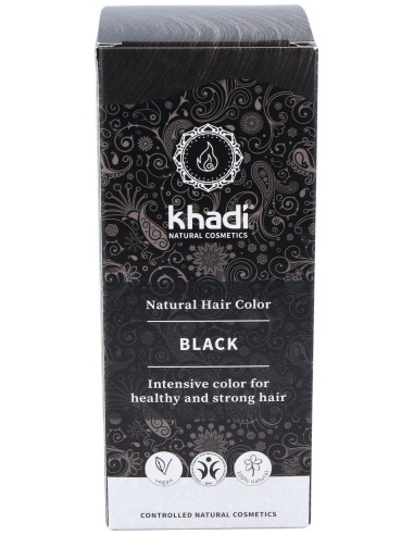 Tinte Herbal Color Negro 100 Gramos Khadi
