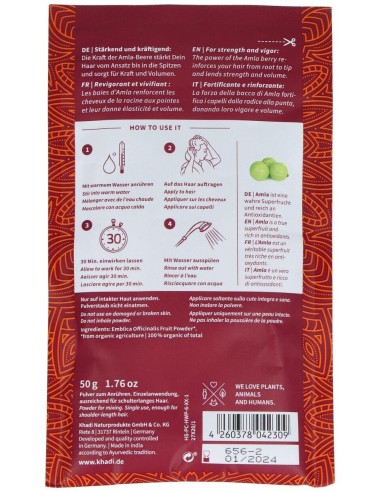 Mascarilla Capilar Amla Khadi 50g  Nutrición y Brillo Natural