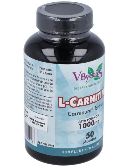 L-Carnitina Carnipure 1000Mg. 50Cap. da Vbyotics