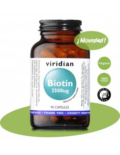 Biotina 2500 Ug 90 Vcaps De Viridian