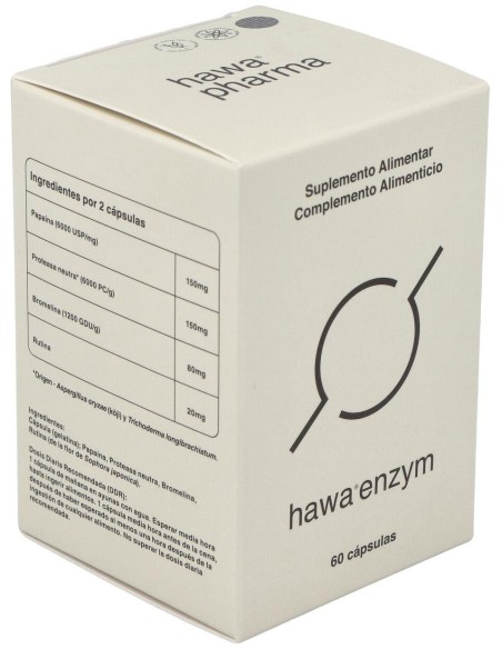 Hawa Enzym 60Cap. | Suplemento Digestivo Natural Hawa Pharma