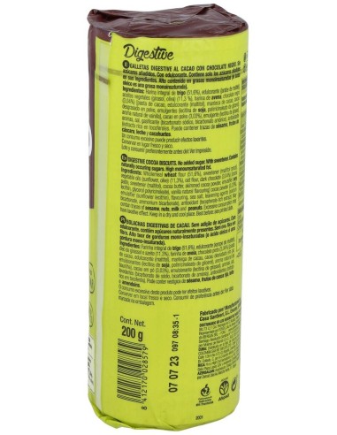 Galletas Integrales de Cacao Sin Azúcar Santiveri 200g