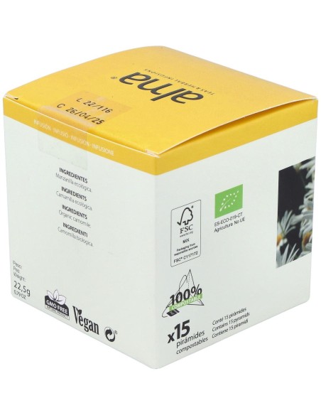 Manzanilla Infusion 15Piramides. Eco Vegan Alma Home