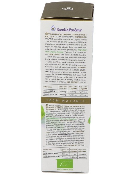 Aceite Veg.Extra Alimenticio Comino Negro 100Ml. de Esential