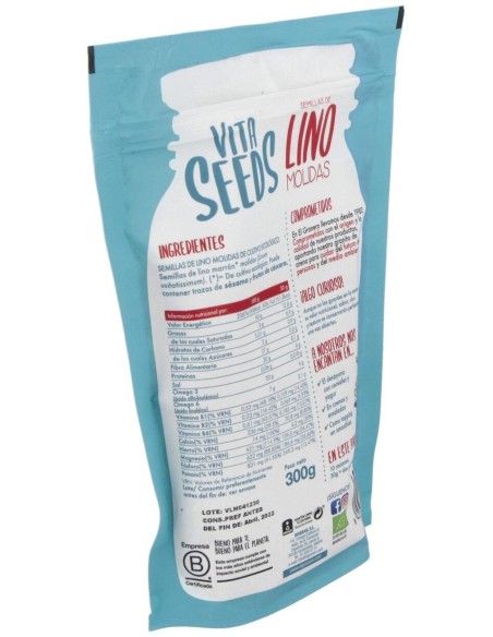 Vitaseeds Lino Molido Bio 300g - El Granero Natural