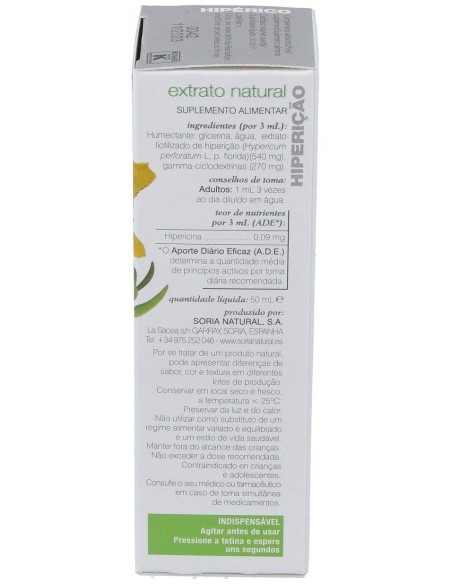 Ext. Hiperico Xxi 50Ml. S/Al de Soria Natural