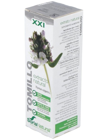 Ext. Tomillo Xxi 50Ml. S/Al de Soria Natural