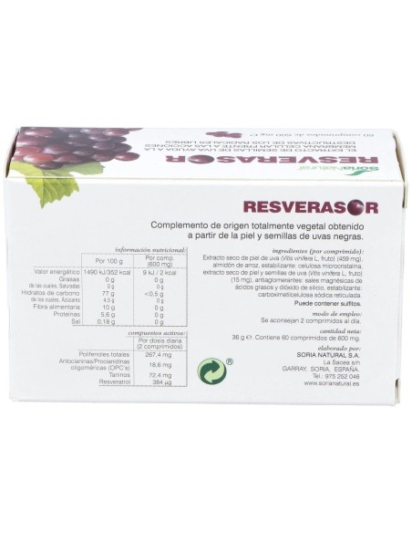 Resverasor 60  Comprimidos de Soria Natural