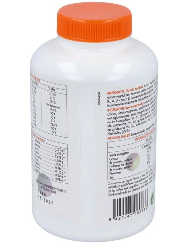 Mincartil Clasic 180 Comprimidos de Soria Natural