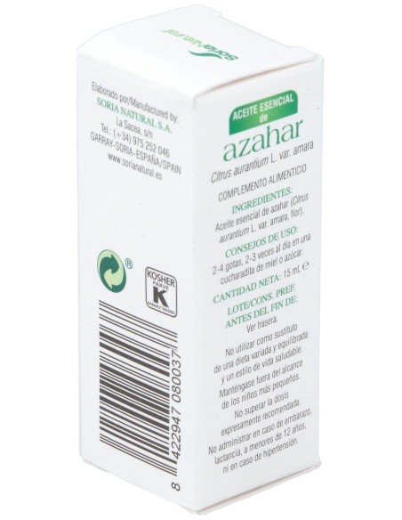 Esencia de Azahar 15Ml. de Soria Natural