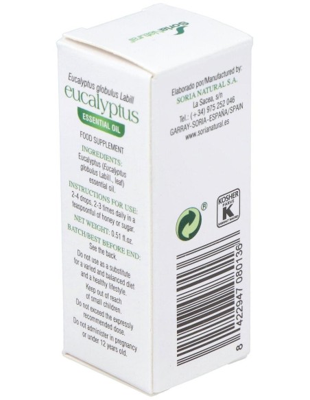 Aceite Esencial de Eucalipto 15 ml de Soria Natural