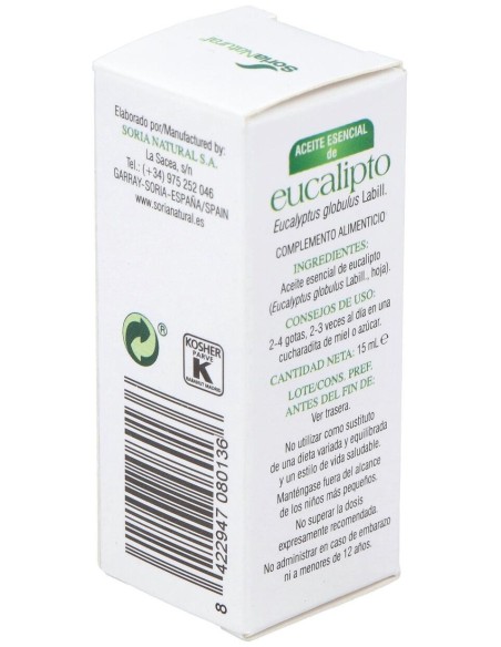 Aceite Esencial de Eucalipto 15 ml de Soria Natural