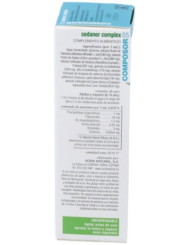 Composor 05 Sedaner Complex XXI 50ml - Soria Natural Oficial