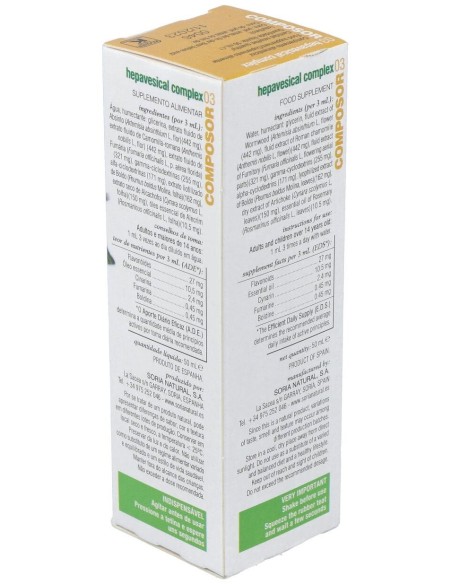 Composor 3 Hepavesical Complex Xxi 50Ml. de Soria Natural
