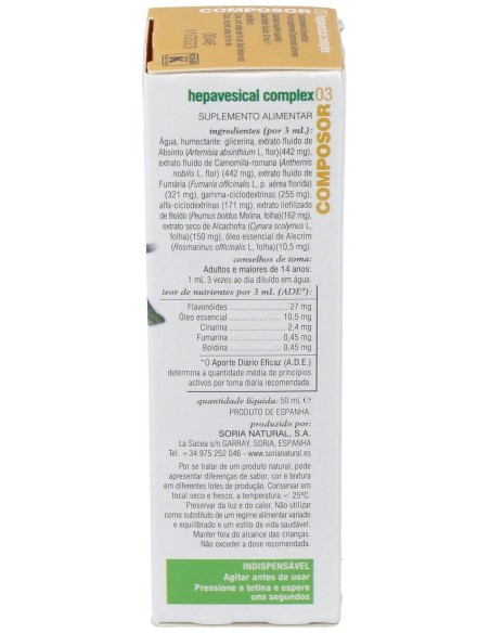 Composor 3 Hepavesical Complex Xxi 50Ml. de Soria Natural
