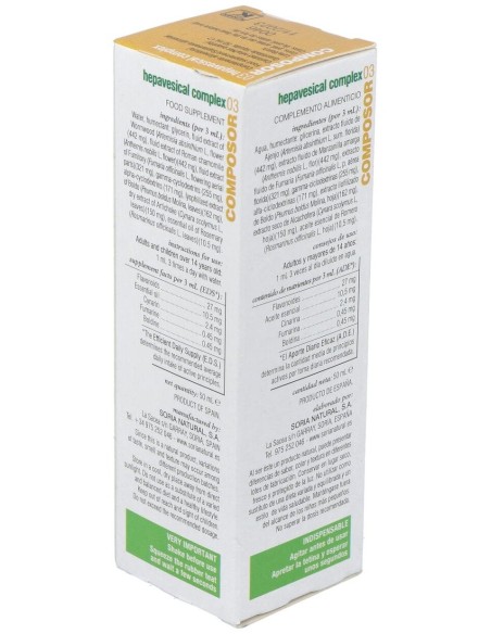 Composor 3 Hepavesical Complex Xxi 50Ml. de Soria Natural