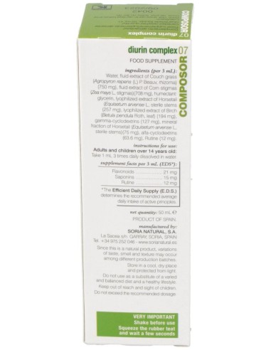 Composor 7 Diurin Complex Xxi 50Ml. de Soria Natural