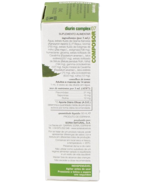 Composor 7 Diurin Complex Xxi 50Ml. de Soria Natural