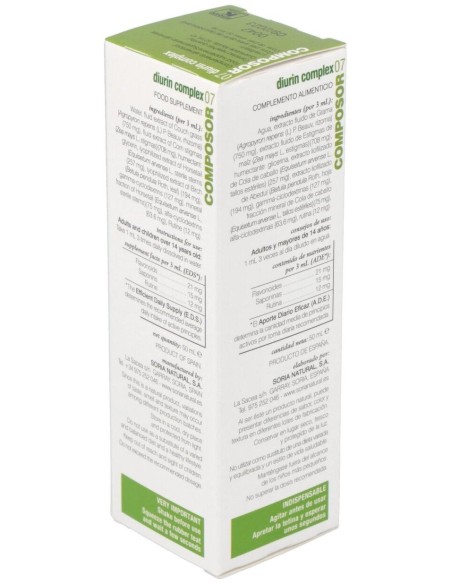 Composor 7 Diurin Complex Xxi 50Ml. de Soria Natural