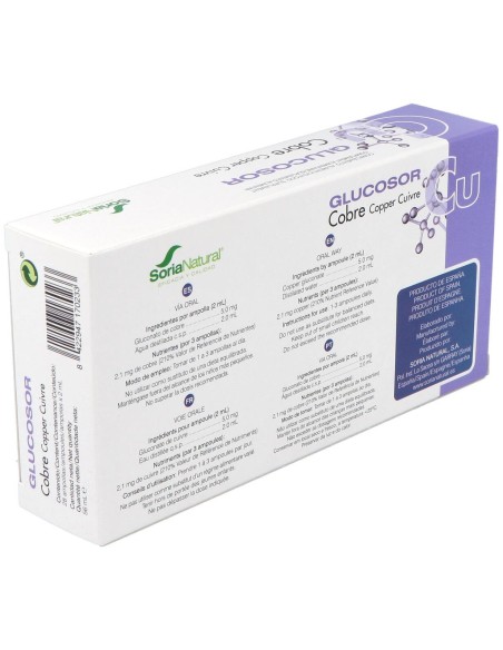 Glucosor Cobre 28 Ampollas de Soria Natural