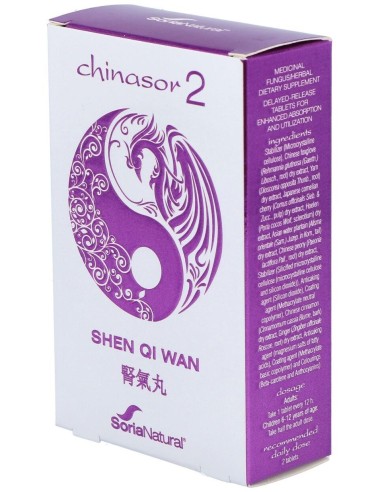 Chinasor 02 Shen Qi Wan 30 Comprimidos de Soria Natural