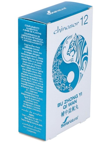 Chinasor 12 Bu Zhong Yi Qi Wan 30 Comprimidos de Soria Natural