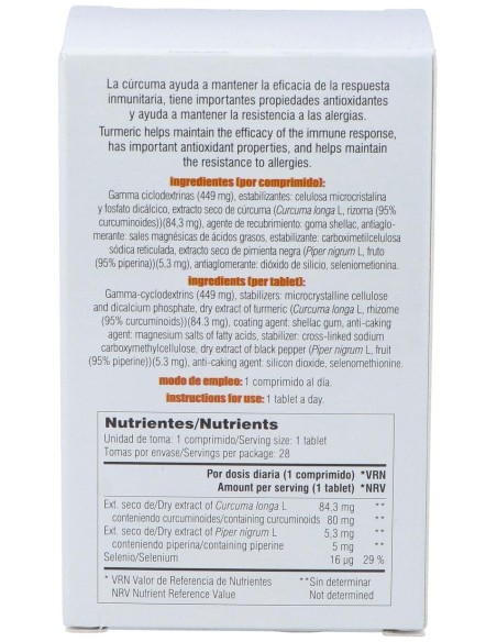 Curcudextrin 28 Comprimidos de Mgdose