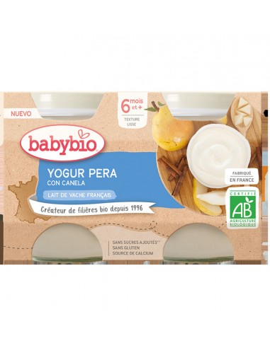 Yogur Pera Vaca 2X130G De Babybio