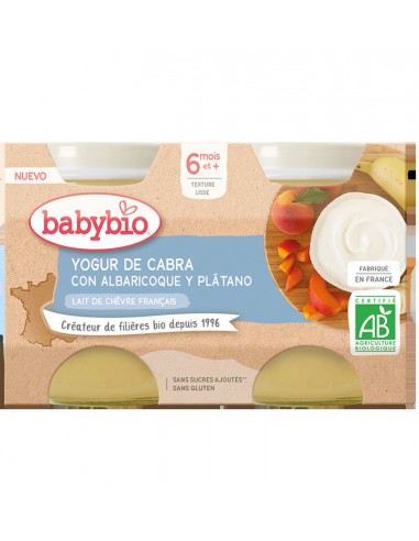Yogur Albaricoque Platano Cabra 2X130G De Babybio