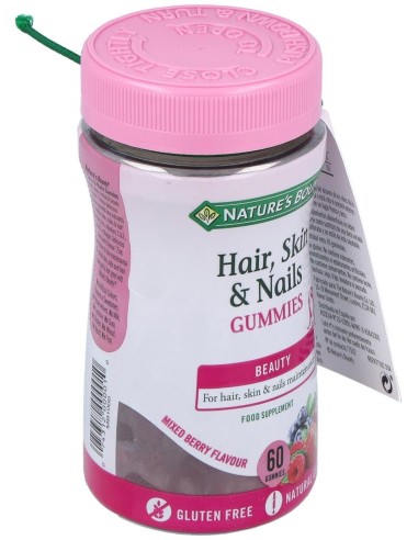 Gummies Biotina para Pelo, Piel y Uñas Natures Bounty 60uds