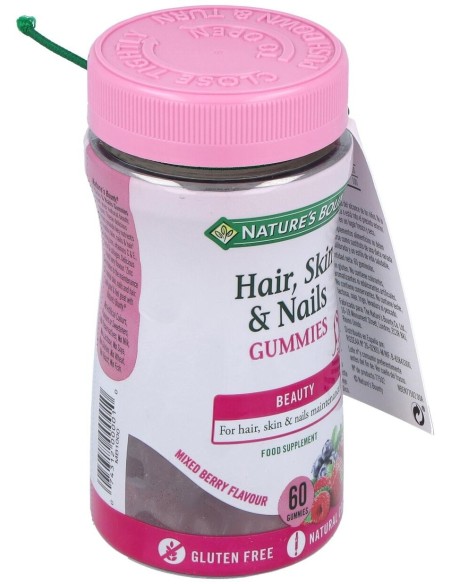 Gummies Biotina para Pelo, Piel y Uñas Natures Bounty 60uds
