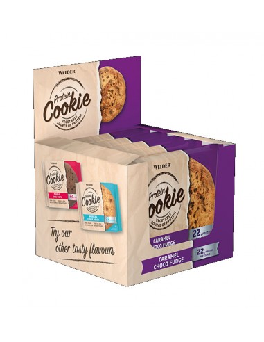 Caja 12 Protein Cookie Caramel Choco Fudge 90 G De Weider